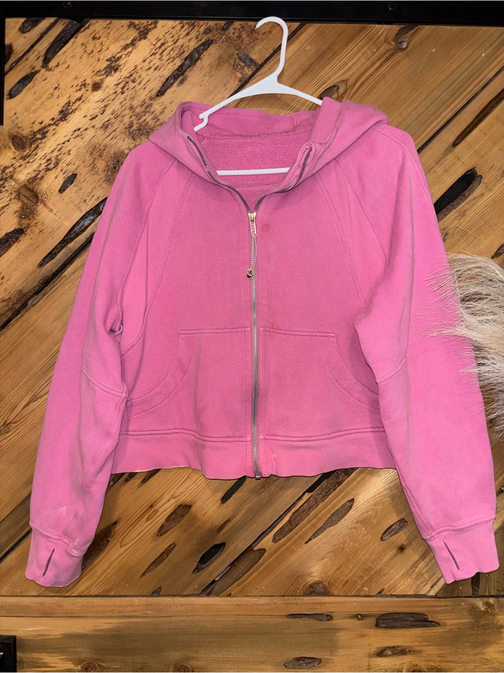 Lululemon Pink Scuba Full Zip-Up Hoodie
